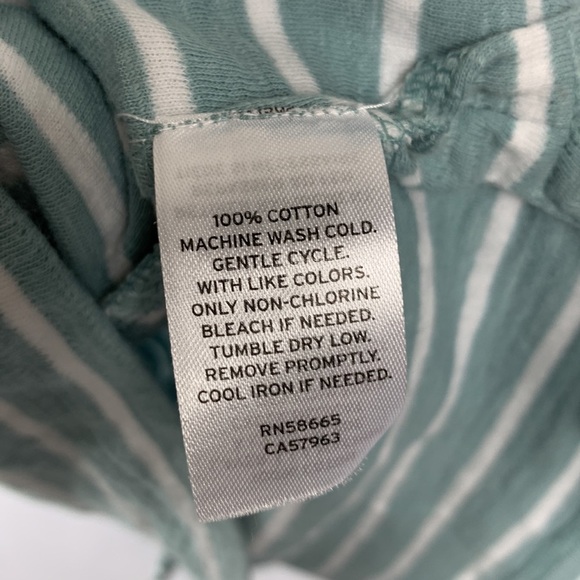 Caslon Stripe Scoop Neck Top Casual Long Sleeve Front Pocket Size XL Blue NEW - Picture 5 of 5